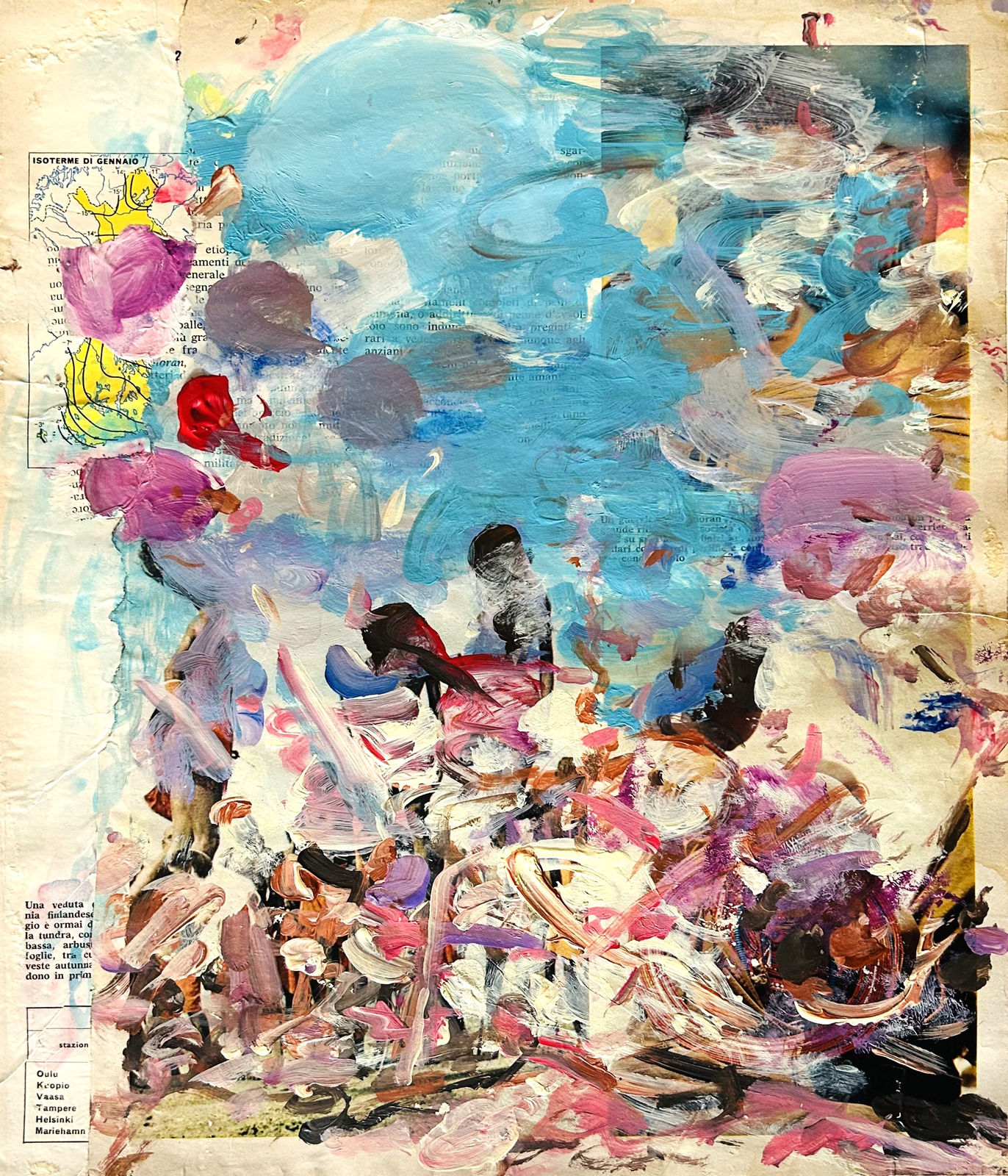 Mille Piaceri (Merry Company) Palimpsest Acrylic on paper 32 x 28 cm 6 August, 2025 Skizzenbuch IX