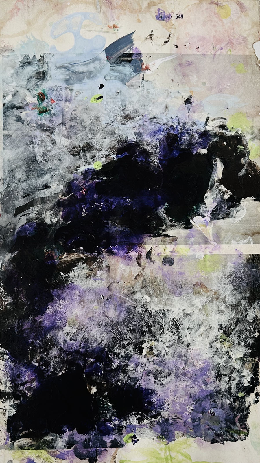 April is the cruellest month, breeding Lilacs out of the dark land, mixing... The Waste Land Palimpsest Acrylic on paper 32,5 x 18,5 cm 6 July, 2025 Skizzenbuch VII