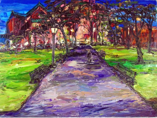 Arthur Robins, Madison Square Park with Squirrels, 1999