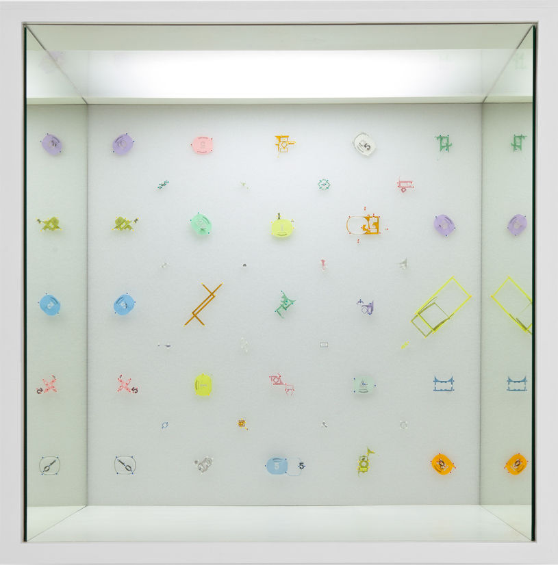 Yuken Teruya, Monolpoly Money Exhibition view in Würfel at Bar Am, Berlin, 2020