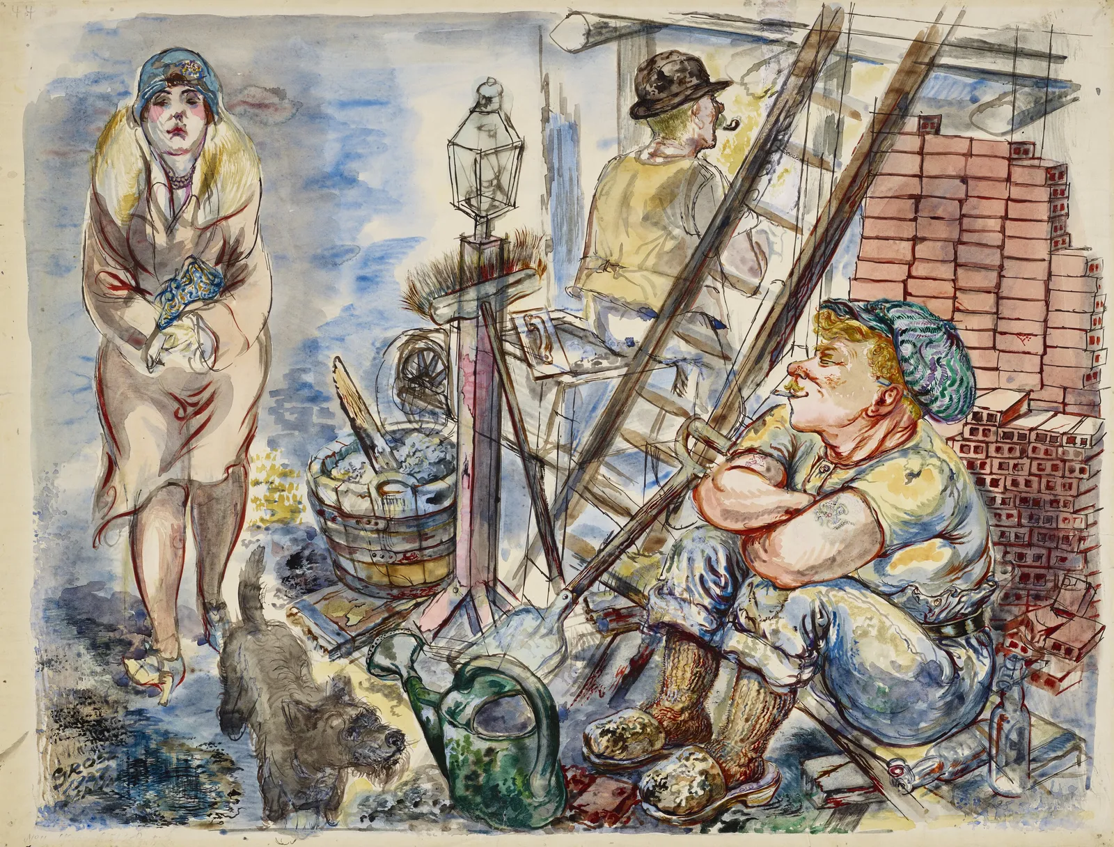 George Grosz, Schlangenhaut und Pantinen, 1927