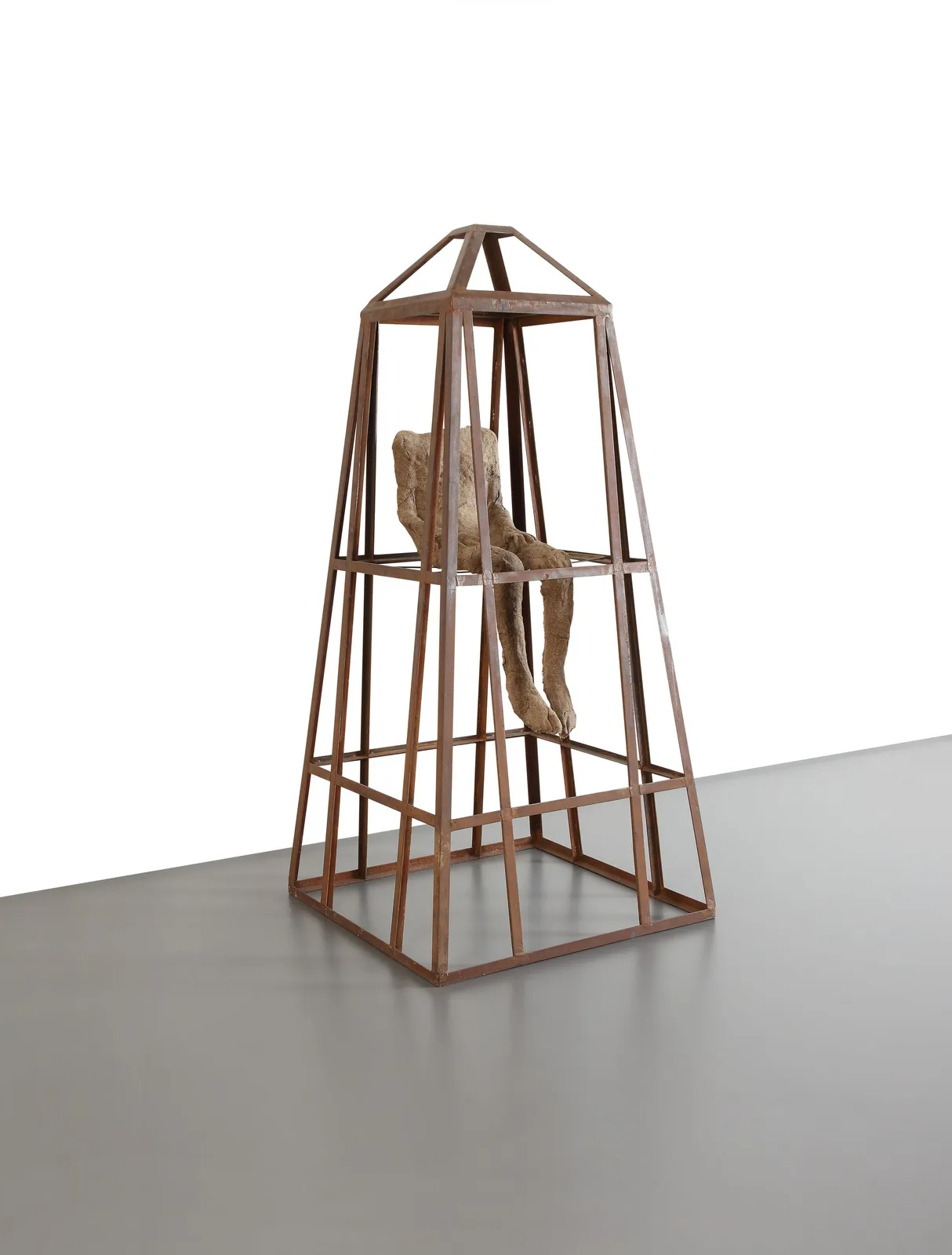 Magdalena Abakanowicz, Small Figure in Iron House, 1989 - 90