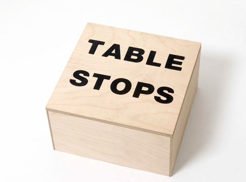 Fiona Banner aka The Vanity Press, Table Stops, 2000