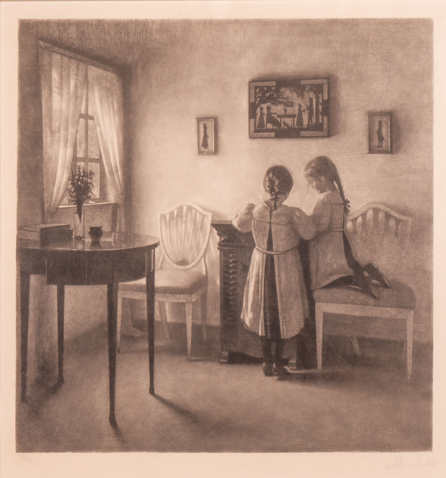 Peter Ilsted, Two Little Girls Playing (O./S. 9), 1911