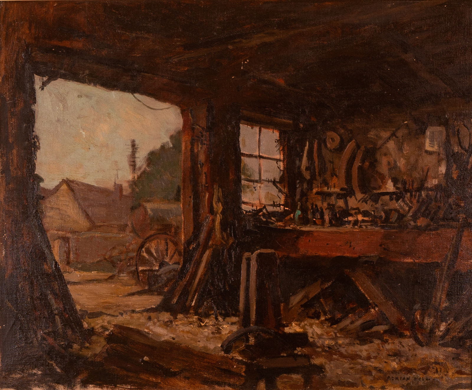 Adrian Hill, Interior of a Barn