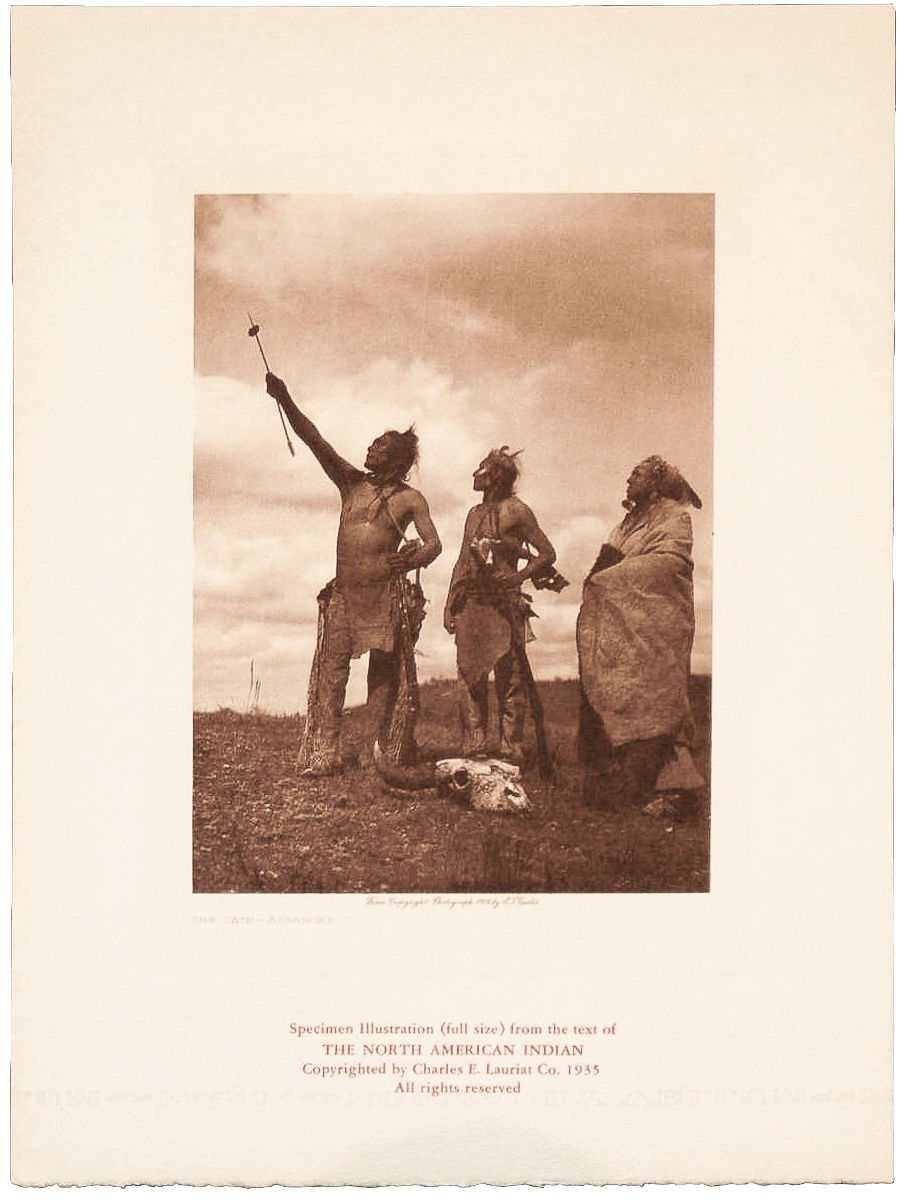 Edward S. Curtis, The Oath-Apsaroke Specimen Photogravure, 1935