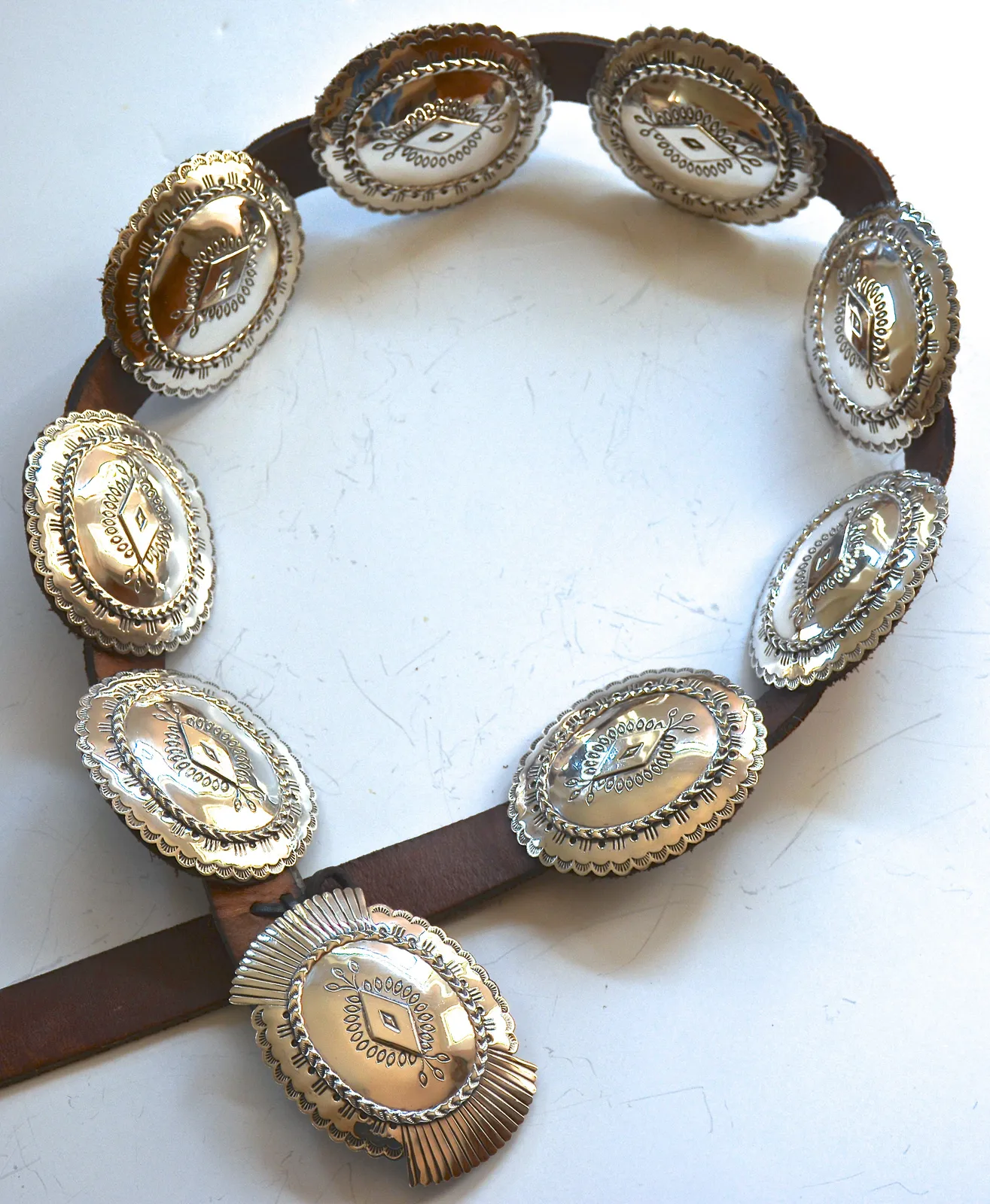 Bruce Morgan, Navajo Concho Belt by Bruce Morgan, c. 1980s