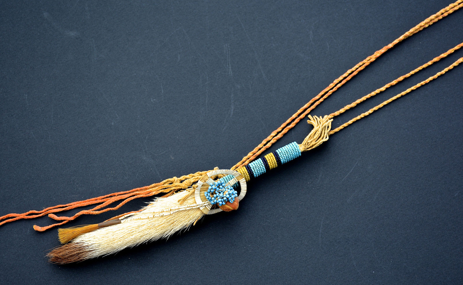 Crow Warrior Deer Tail Amulet, c. 1870s