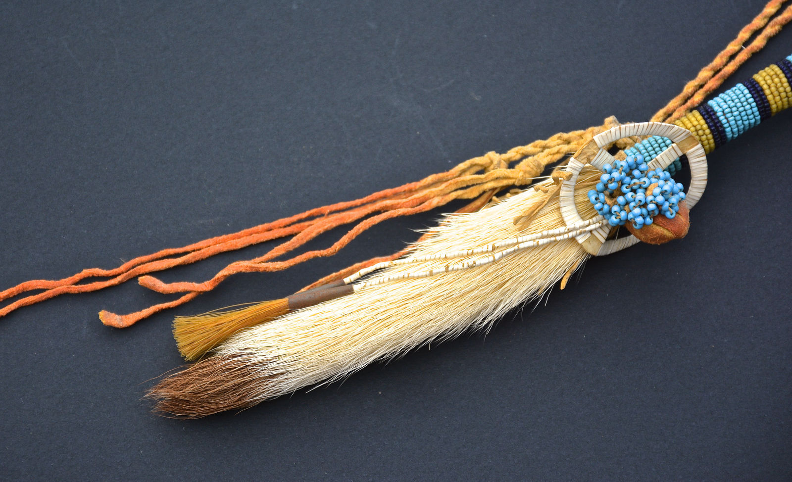 Crow Warrior Deer Tail Amulet, c. 1870s