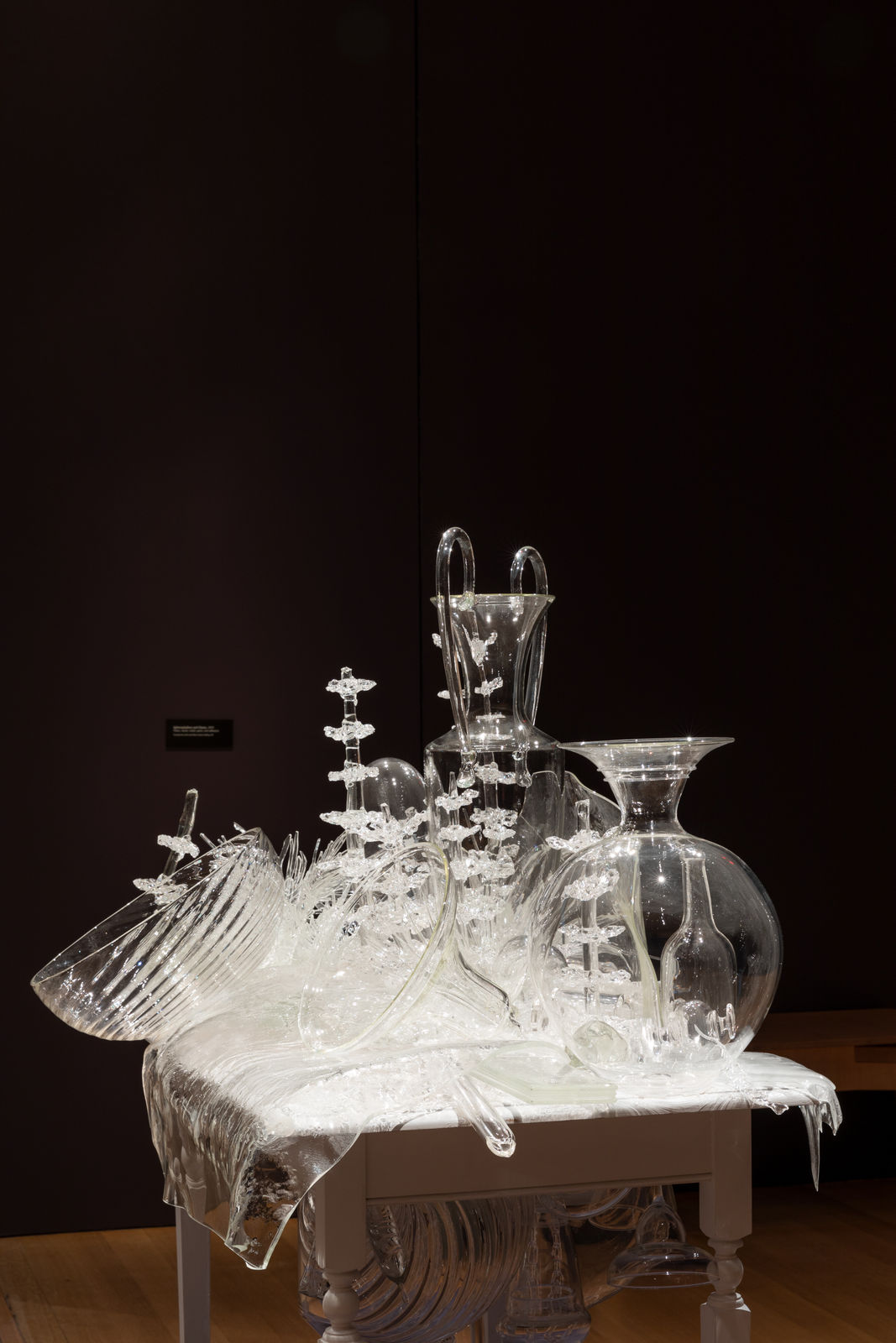 Installation image of Beth Lipman: Collective Elegy, Museum of Arts and Design, New York, 2020; Photo by Jenna Bascom Photography; courtesy the Museum of Arts and Design, New York