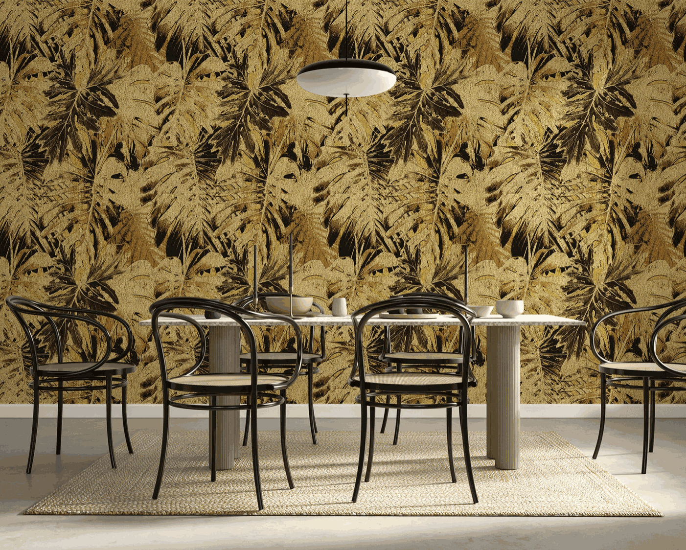 Carlos Betancourt, BETANCOURT Wallpaper and Murals series for CASAMONTE, glitter and gold series, 2025