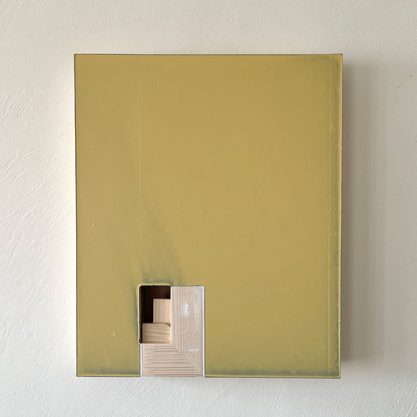 Molly Thomson, Untitled (Yellow Painting with Interior), 2022