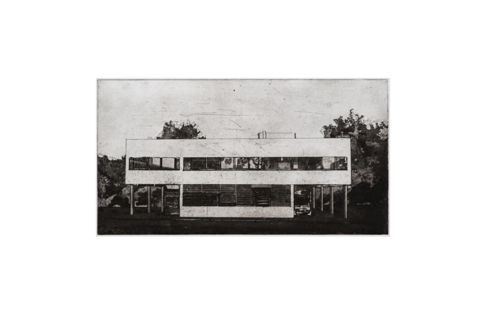 Peter Wylie, Le Corbusier Villa Savoye Two (unframed), 2022