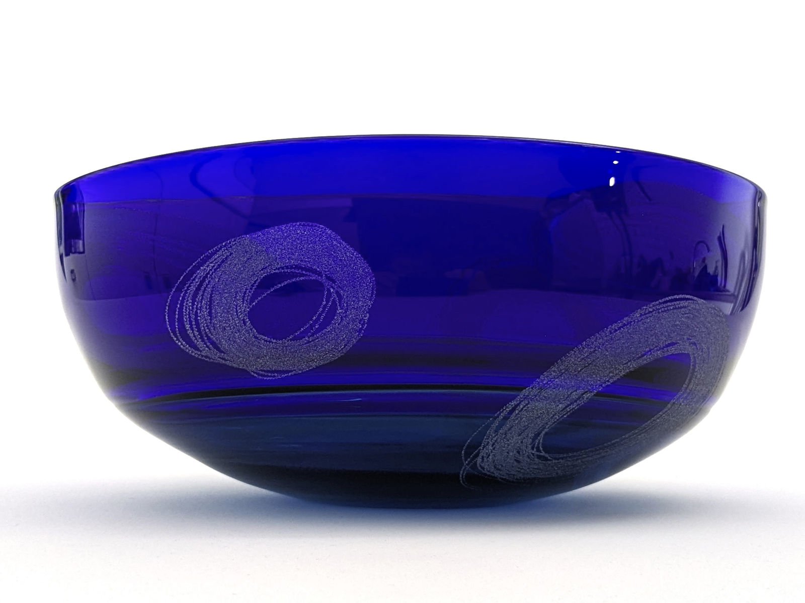 Stewart Hearn, Etched Encalmo Bowl (Steel with cobalt top), 2024