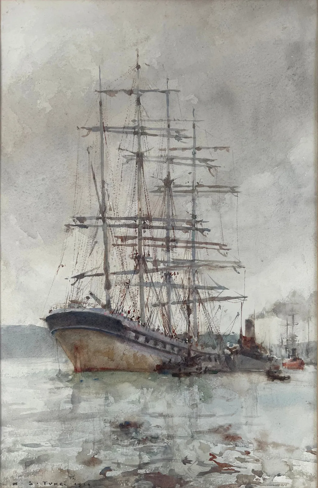 French Barque, 1914 by Henry Scott Tuke