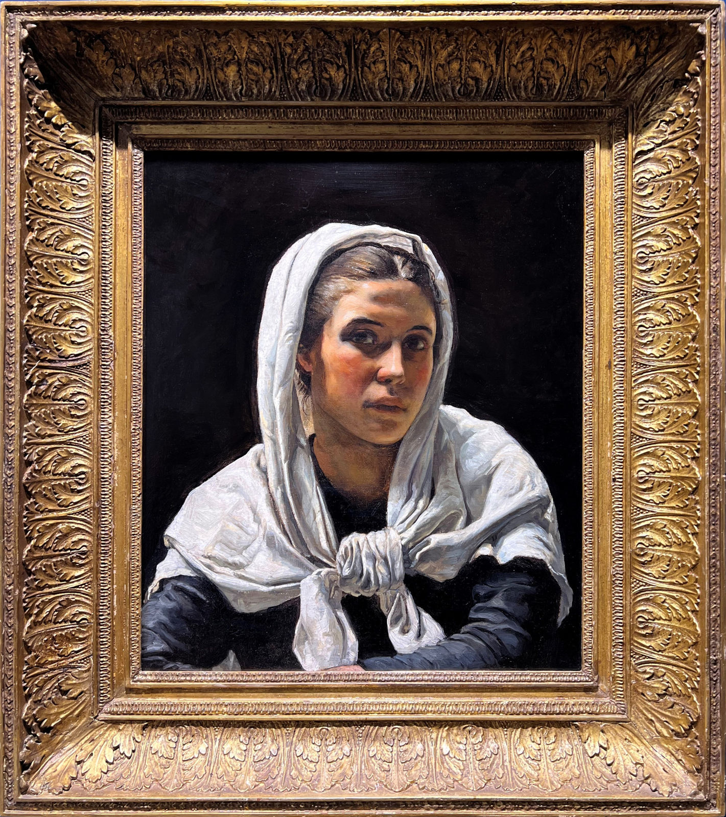 Frank Bramley, Femme avec châle, 1881-82