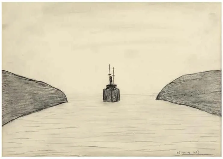 Laurence Stephen Lowry, Entering Harbour, 1959