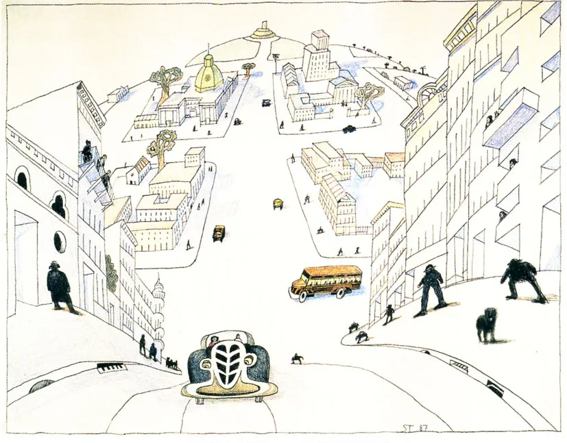 Saul Steinberg, San Gennaro, CA, 1987