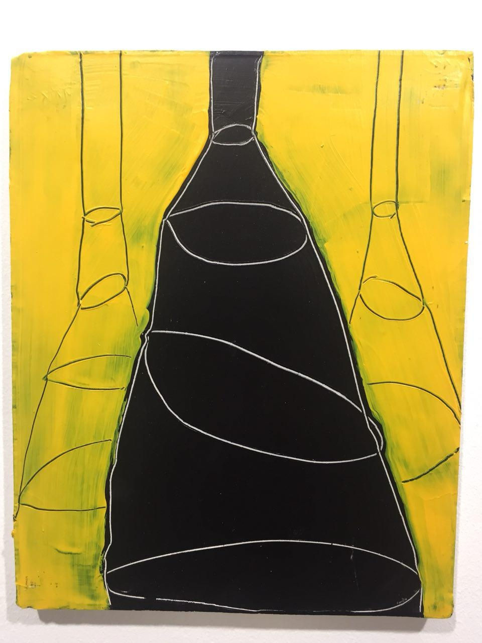 Untitled, 2017 Acrylic , Spray Paint on Canvas 30 x 23.5 cm