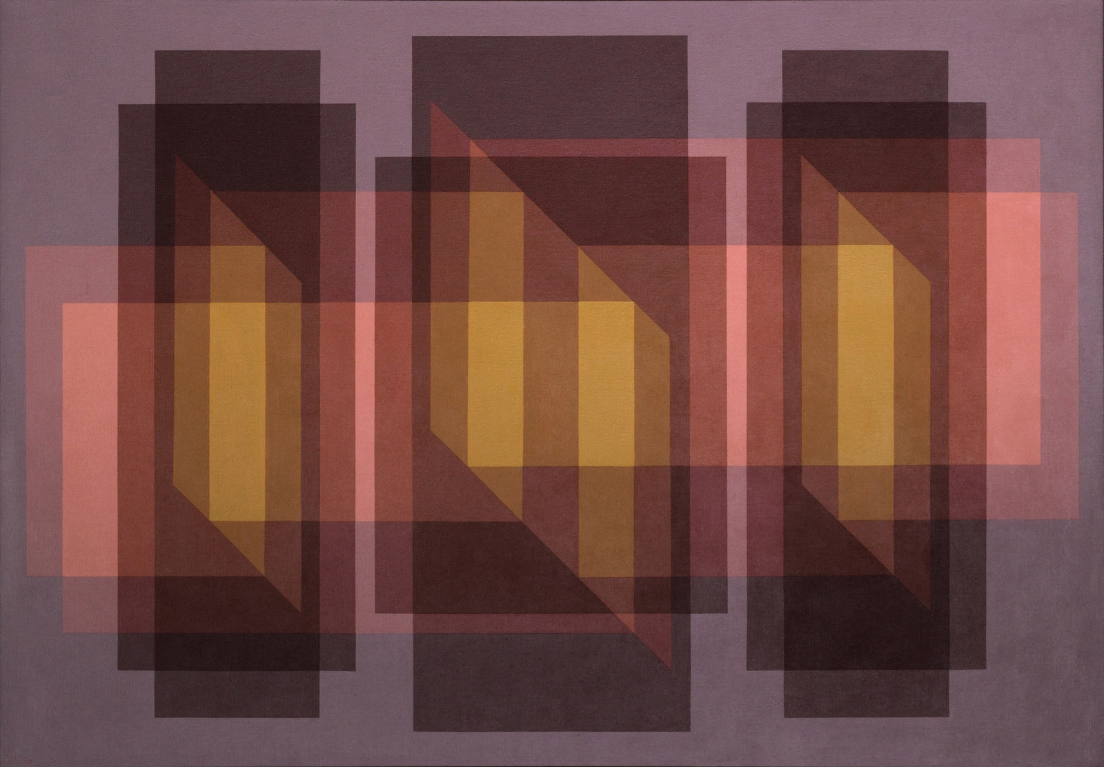 Hannes Beckmann, Double Shadows over Yellow, 1975