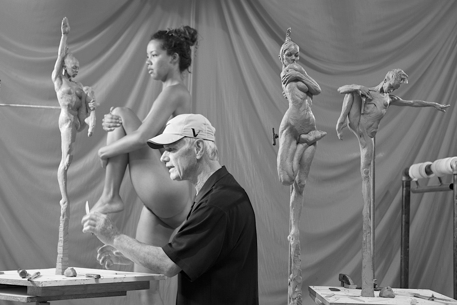 Richard MacDonald , Contemporary Nude Spire III Column - Liberty, 2012