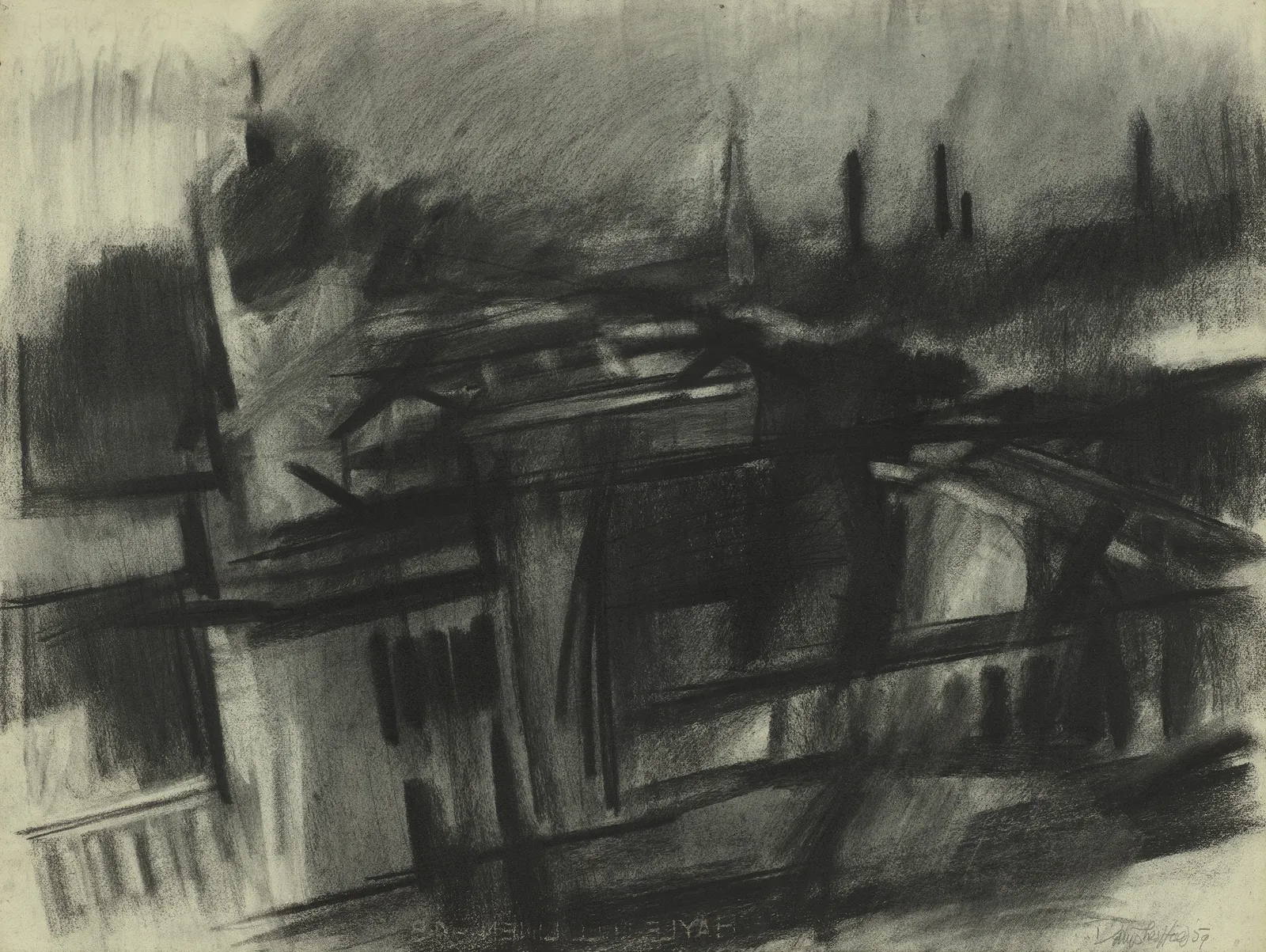 Royal Naval College from the Observatory, 1950