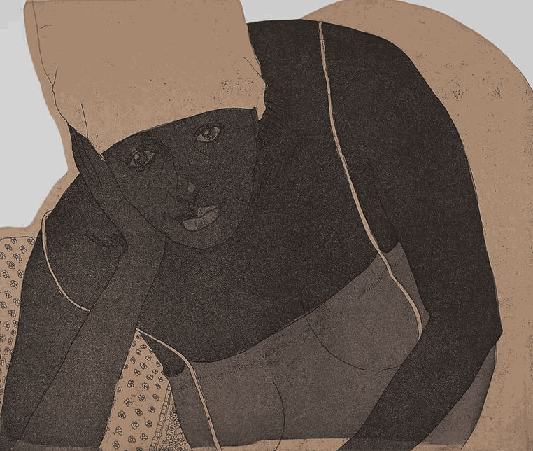 Emma Amos, Dream Girl, 1978