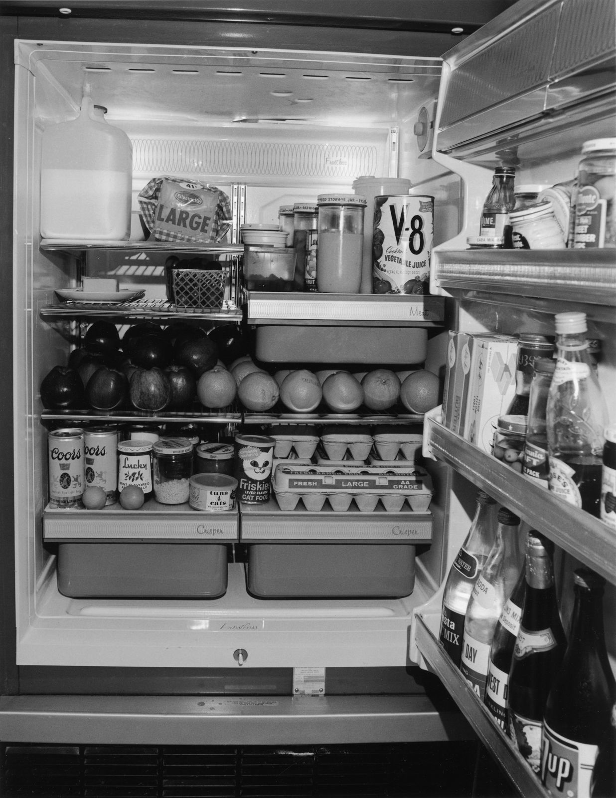 Bill Owens, untitled (open fridge), 1972