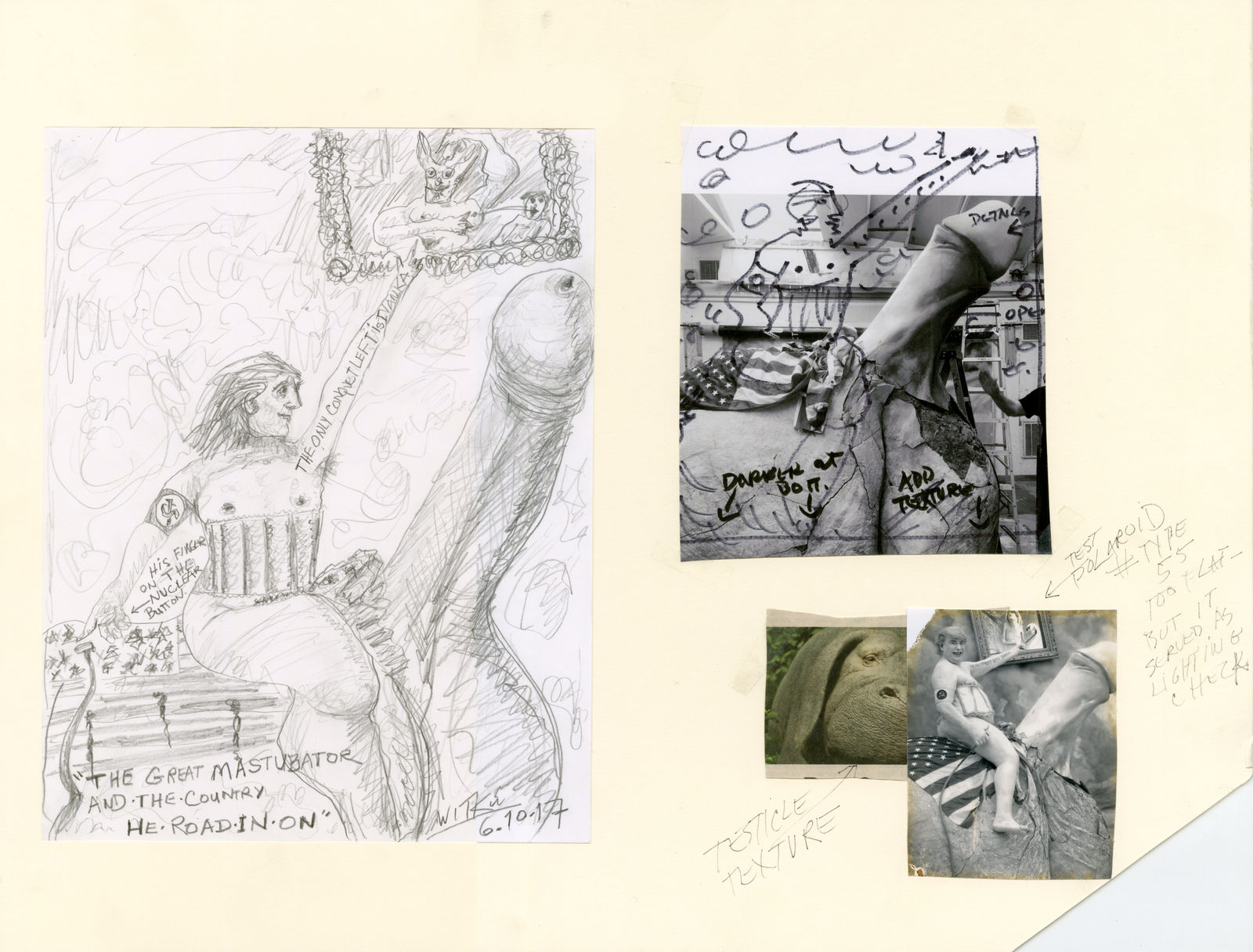 Joel-Peter Witkin, The Great Masturbator and the Country He Rode in On, 2017