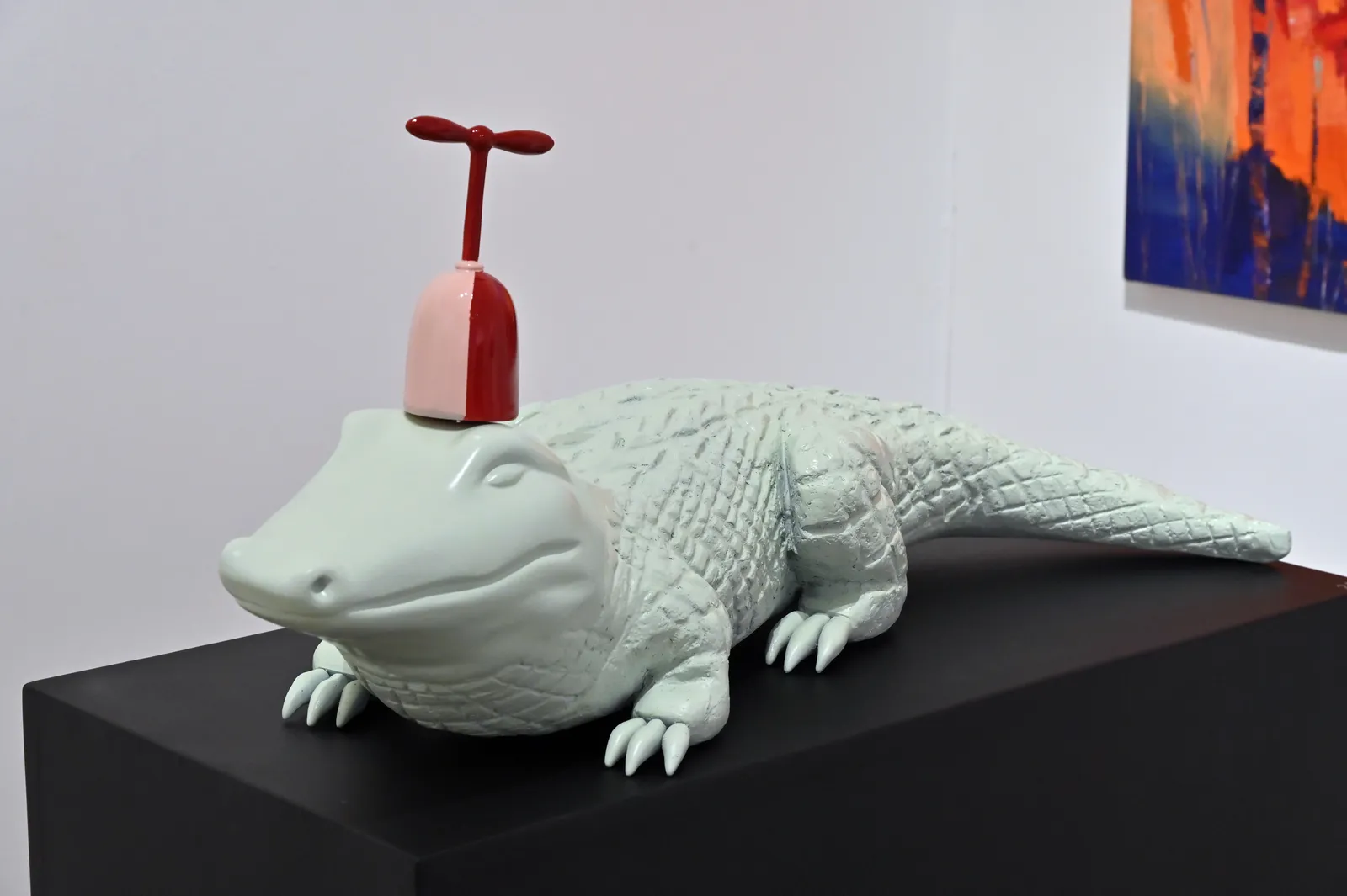 Batoul Rahhal, A dentist visit and you'll get a lollipop, 2025, Fibreglass, 83x30x35cm