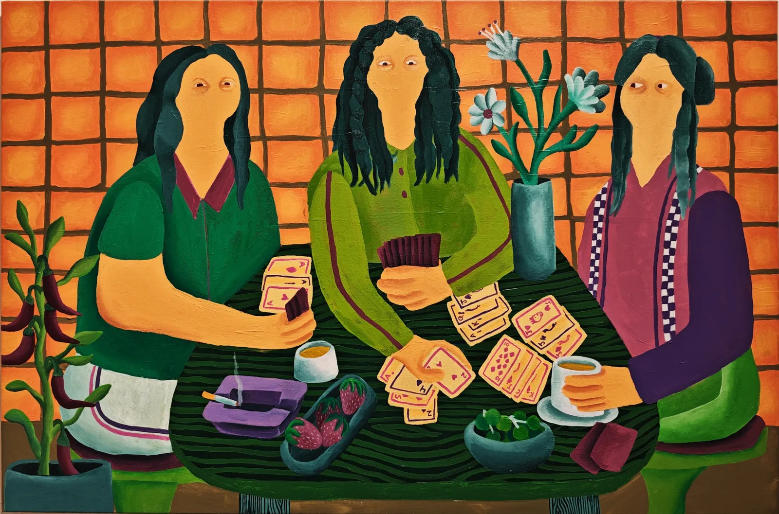 Noor Bseiso, Layaleena, 2025, Acrylic on canvas, 60x90cm