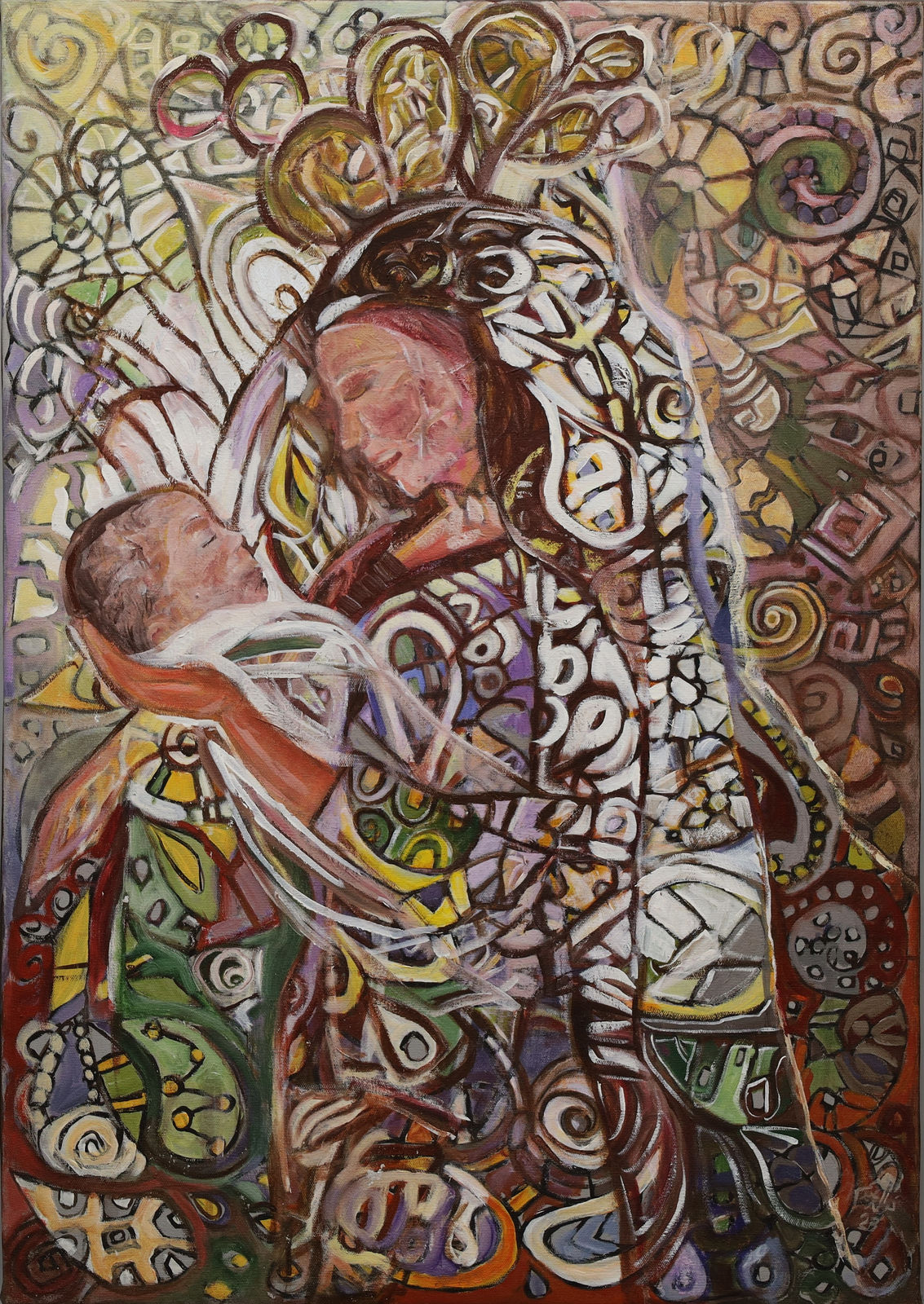 Nawal Abdelrahim, Acrylic on canvas, 100x85cm