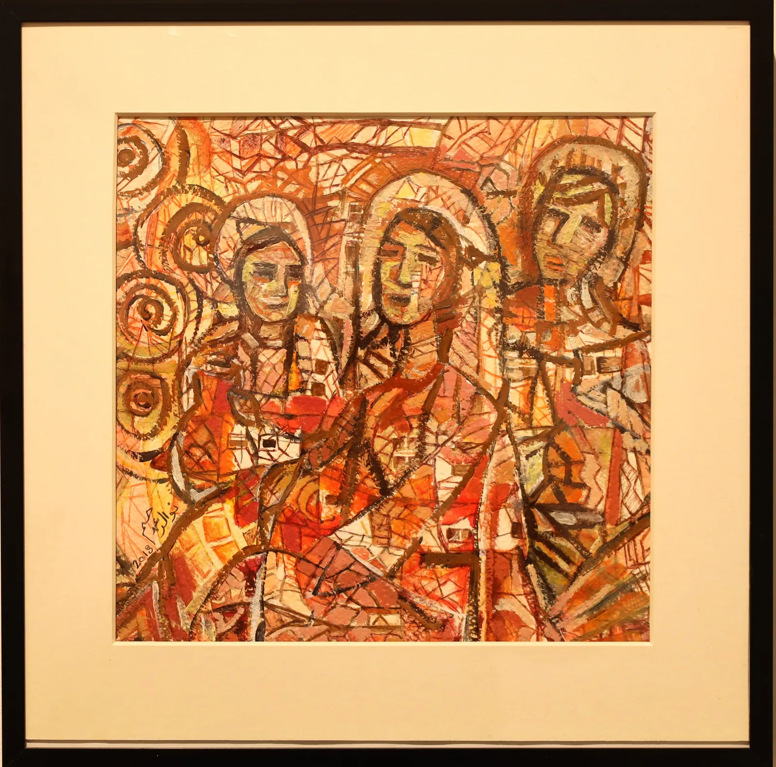 Nawal Abdelrahim, Acrylic on card, 23x23cm