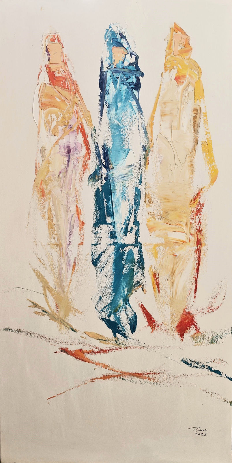 Rana Safadi, 2025, Oil on canvas, 100x50cm