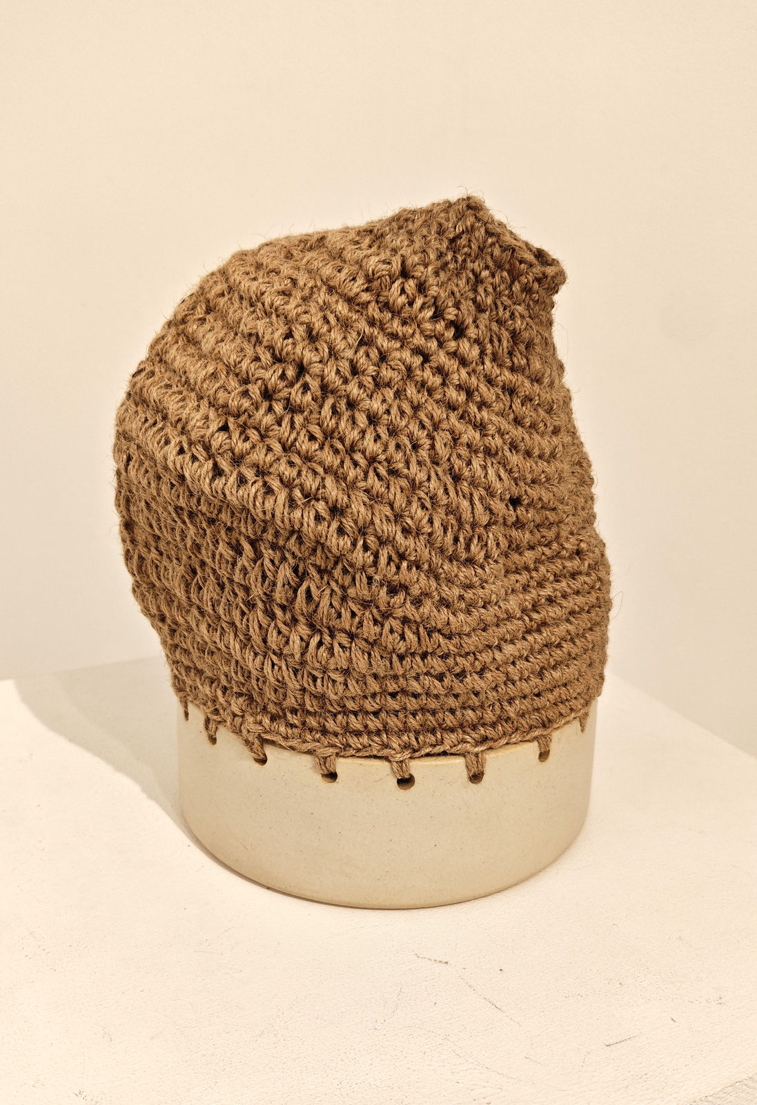 Clay with wired crochet, 2025, 27x21x21cm