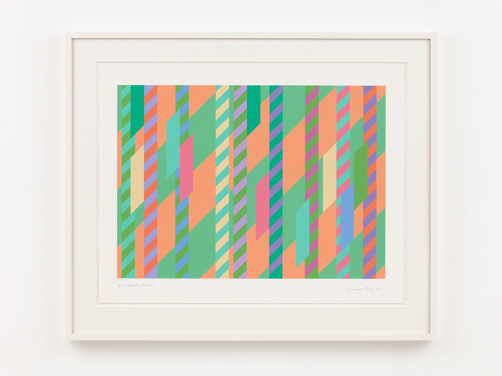 Bridget Riley (b. 1931), BRIDGET RILEY | BASSACS, 1996