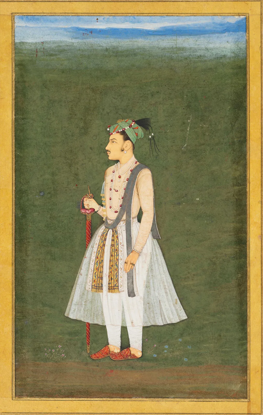 Prince Shah Shuja‘ , Mughal, attributed to 'Abid, c. 1635