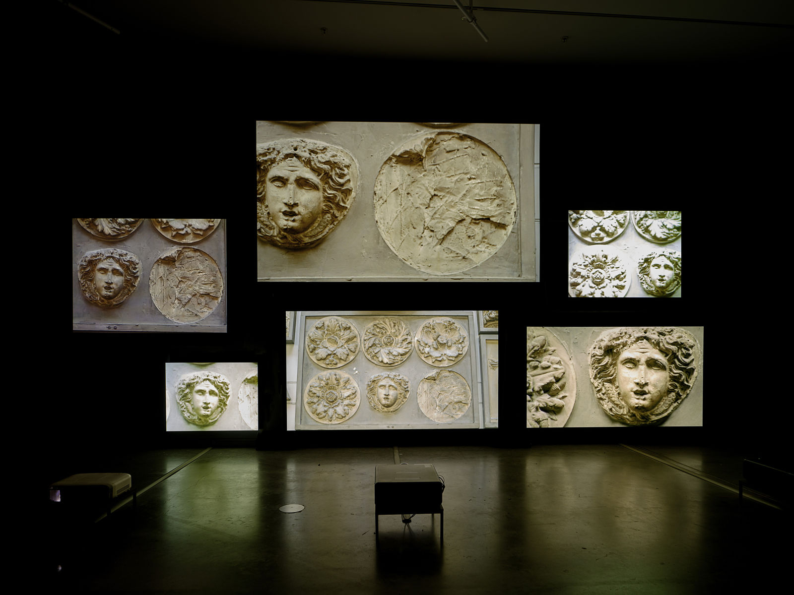 Fiona Tan, Footsteps, 2022, exhibition Fiona Tan, Mountains and Molehills, Eye Filmmuseum Amsterdam, 2022 Photo: Studio Hans Wilschut Courtesy Frith Street Gallery, London.