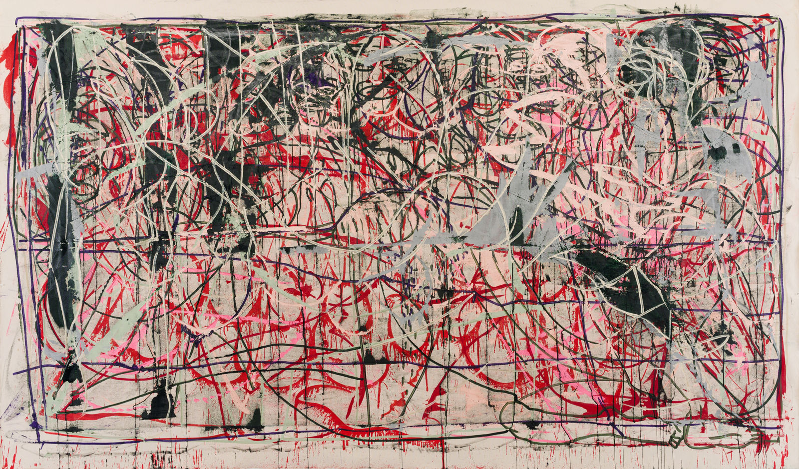 V. Maldonado Domingo Ruso (Luto), 2019 acrylic on canvas 76 x 130 1/2 in