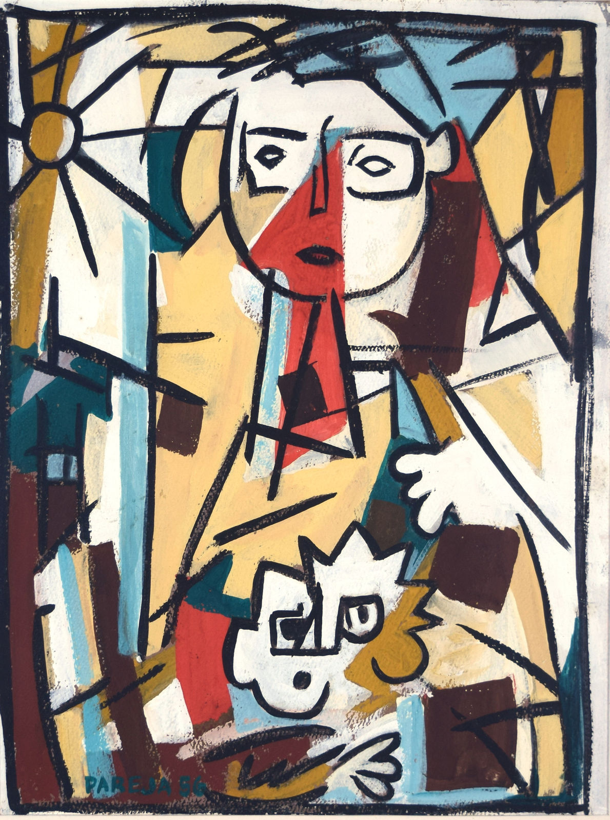 Miguel Ángel Pareja, Abstracto Caras, 1956