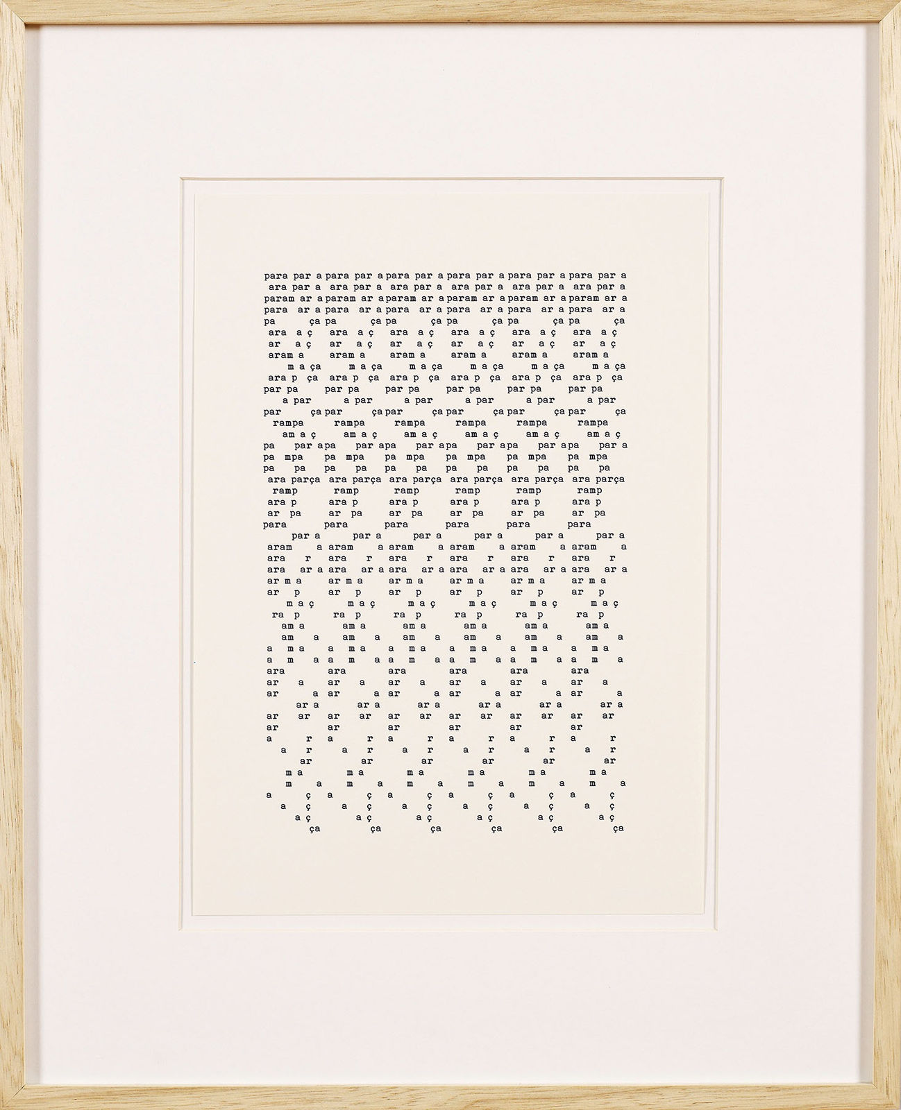 EGE BERENSEL, All in Pieces (Ernst Jandl Variation), 1990 – 2000