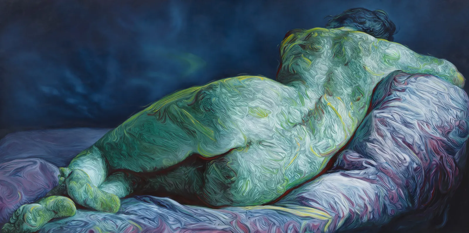 Glenn Brown, On the Way to the Leisure Centre, 2016