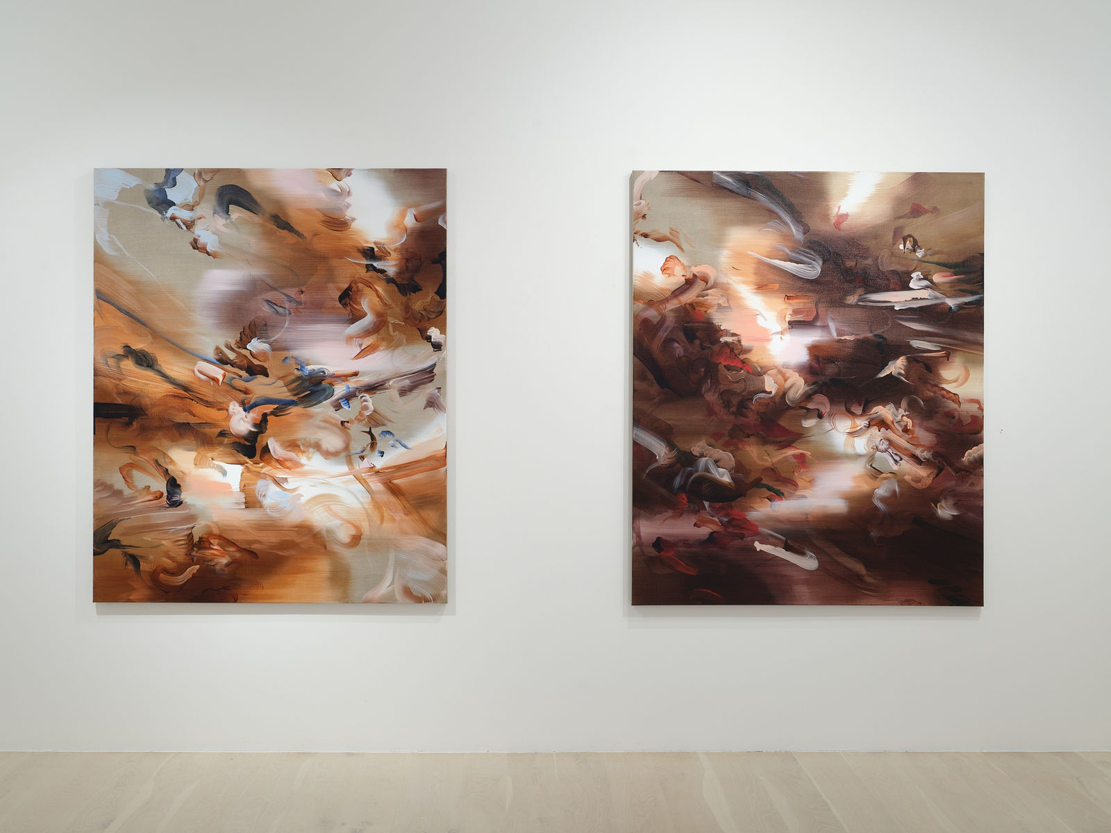 Grace Wright Supersymmetric Breath, 2024 acrylic on linen 1600 x 1300mm Breath of Life (Inverted), 2025 acrylic on linen 1600 x 1300mm