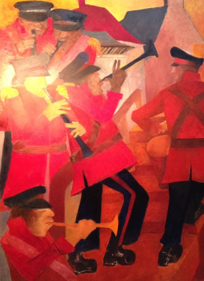 Krishen Khanna (b. 1925) Celebration at Ravensdale, 2015 Oil on canvas 182.8 x 127cm. (72 x 50in.)