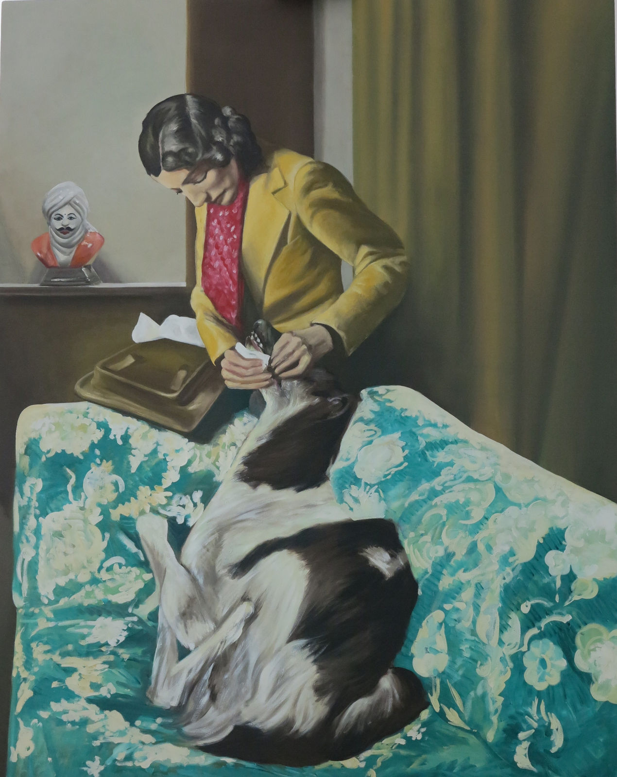 Shibu Natesan (b.1966) Subramanya Bharathi, 2014 Oil on canvas 152.5 x 122cm. (60 x 48in.)