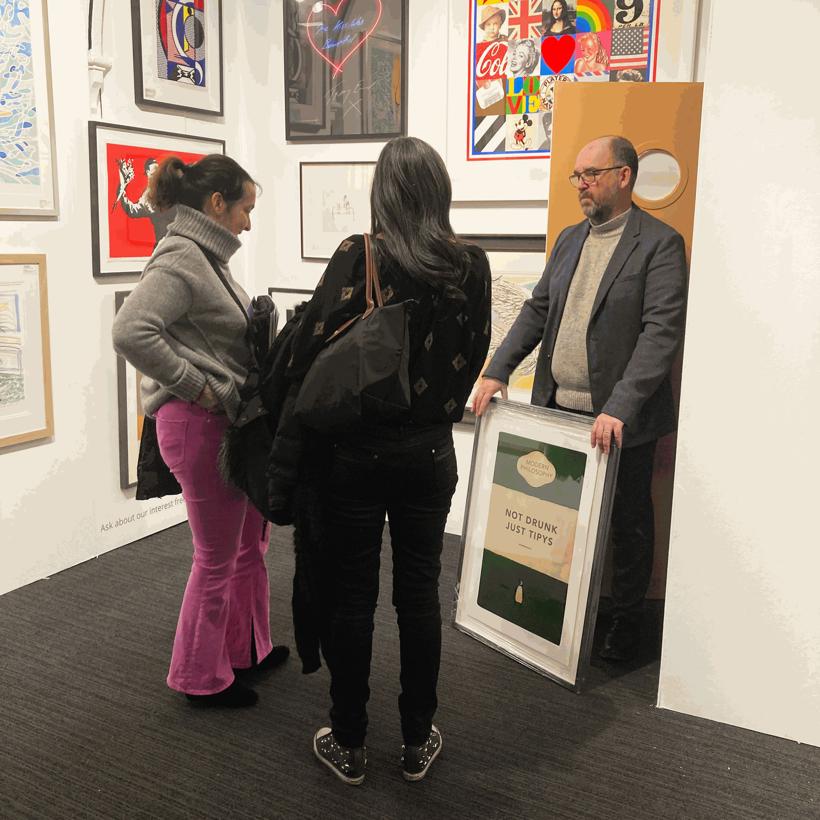 Chris interacting with happy new buyers!