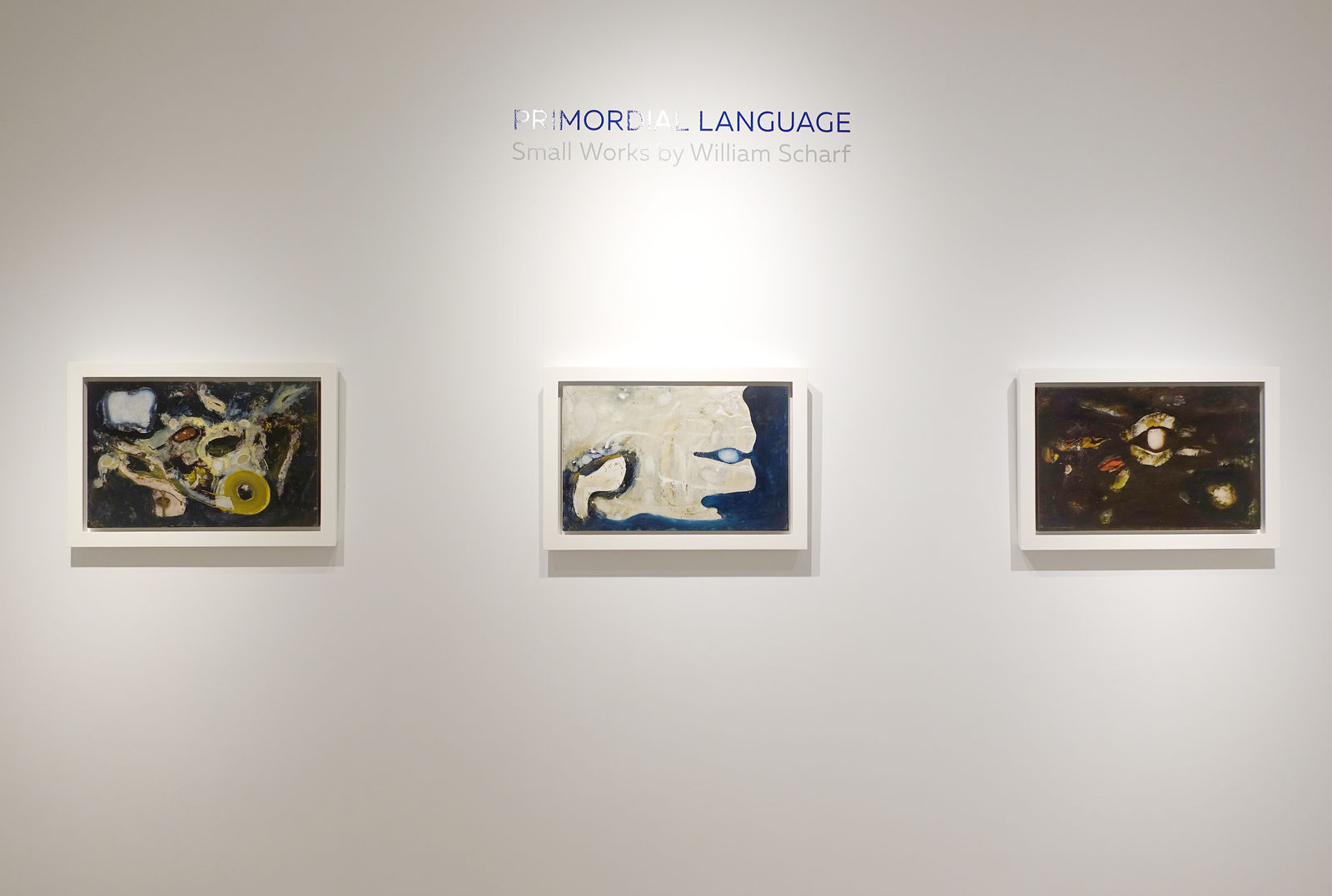 Installation view: Primordial Language: Small Works by William Scharf