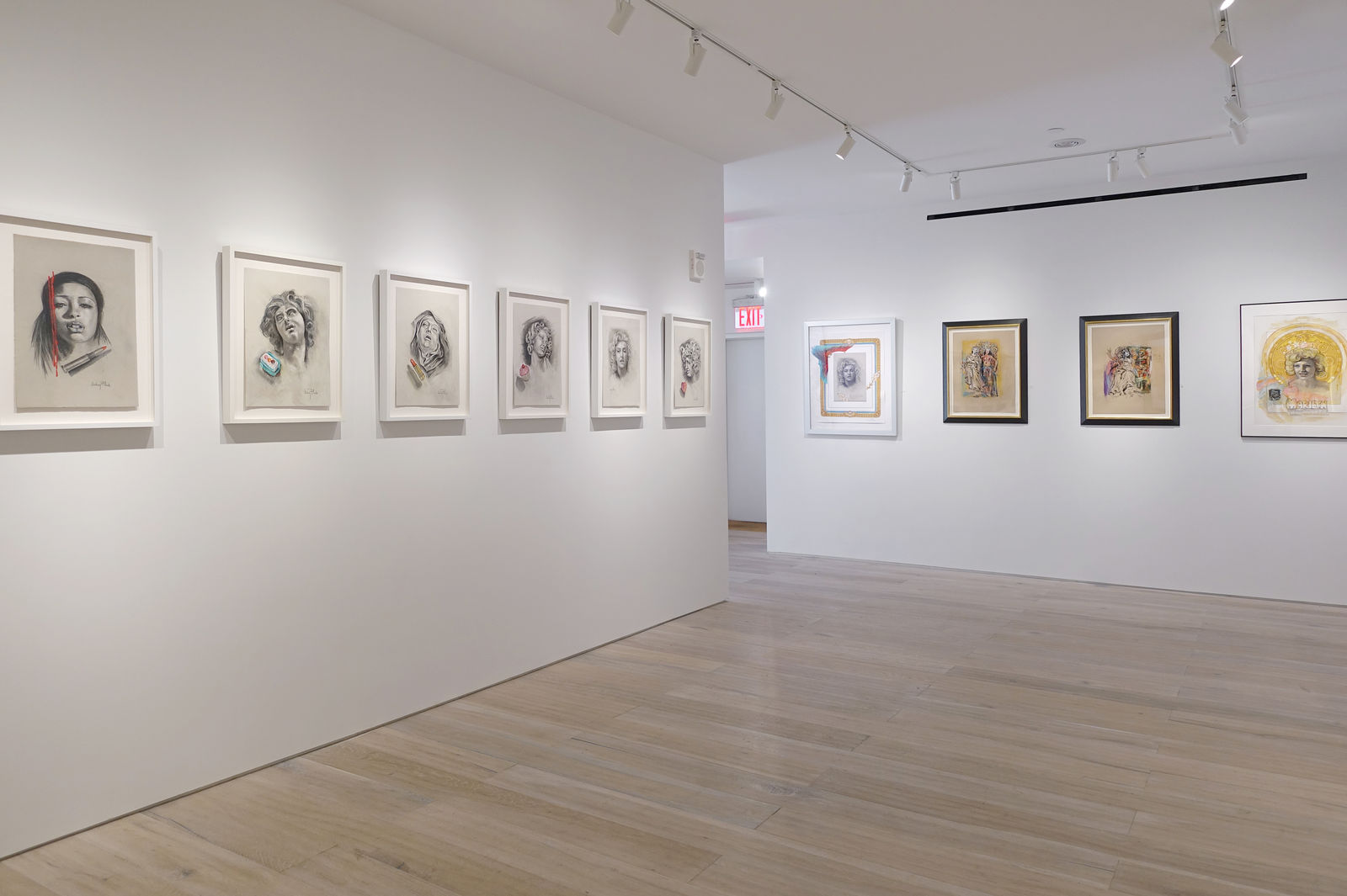 Installation view: Audrey Flack: Master Drawings from Crivelli to Pollock