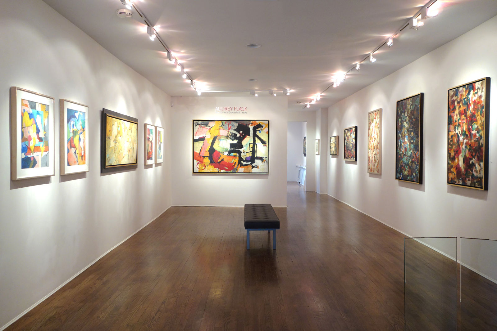 Installation view: Audrey Flack: The Abstract Expressionist Years