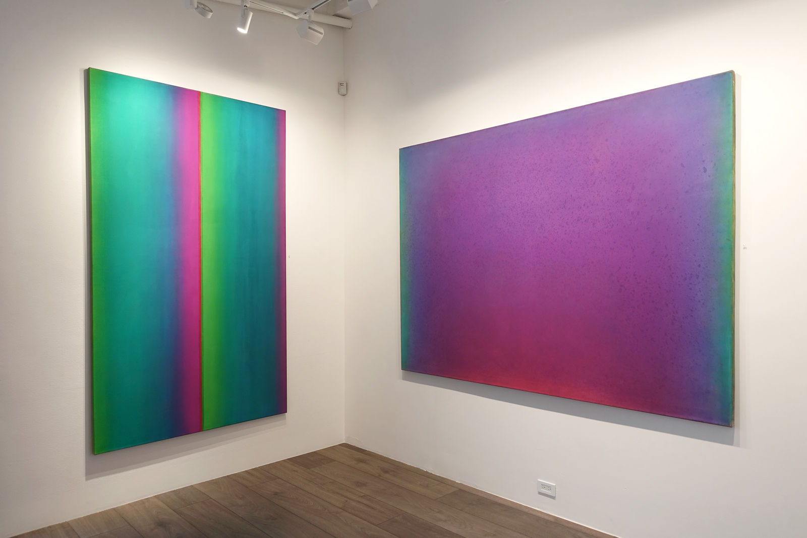 Installation view: Thresholds of Perceptibility: The Color Field Paintings of Leon Berkowitz